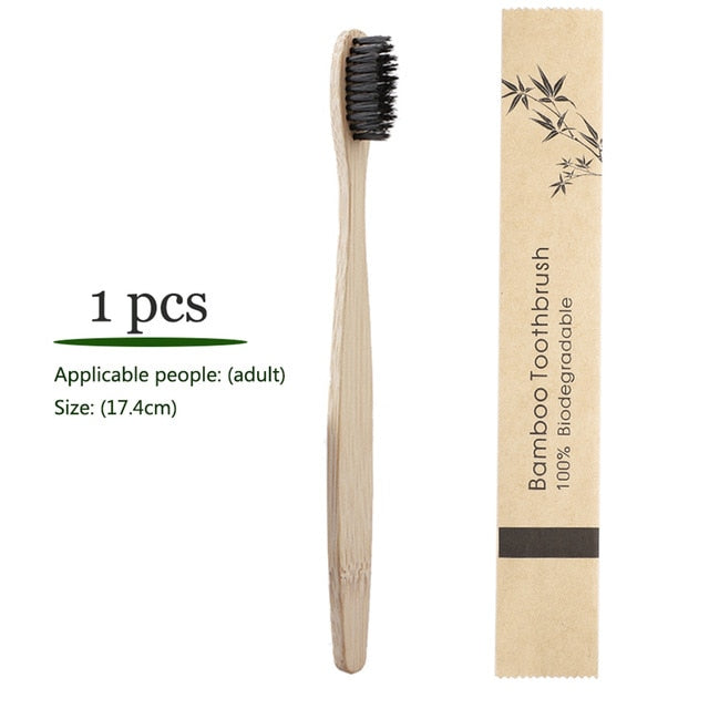 Bamboo Toothbrush Soft Bristles Biodegradable Vegan eco-friendly Bamboo charcoal Toothbrushes Oral Care Tooth logo customize - Ecopress