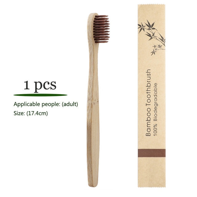 Bamboo Toothbrush Soft Bristles Biodegradable Vegan eco-friendly Bamboo charcoal Toothbrushes Oral Care Tooth logo customize - Ecopress