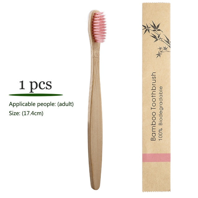 Bamboo Toothbrush Soft Bristles Biodegradable Vegan eco-friendly Bamboo charcoal Toothbrushes Oral Care Tooth logo customize - Ecopress