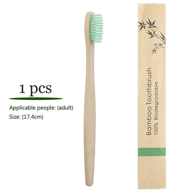 Bamboo Toothbrush Soft Bristles Biodegradable Vegan eco-friendly Bamboo charcoal Toothbrushes Oral Care Tooth logo customize - Ecopress