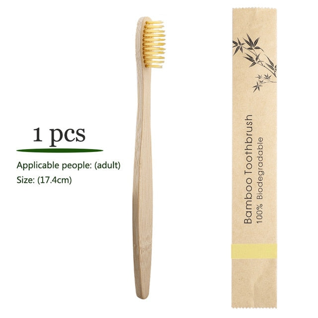 Bamboo Toothbrush Soft Bristles Biodegradable Vegan eco-friendly Bamboo charcoal Toothbrushes Oral Care Tooth logo customize - Ecopress